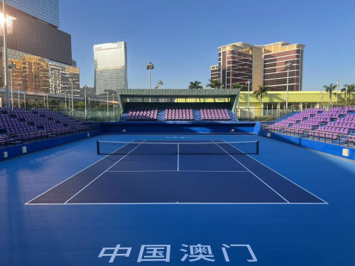 ITF(國(guó)際網(wǎng)聯(lián))二星認(rèn)證 - 澳門網(wǎng)球?qū)W校網(wǎng)球場(chǎng)中央場(chǎng)